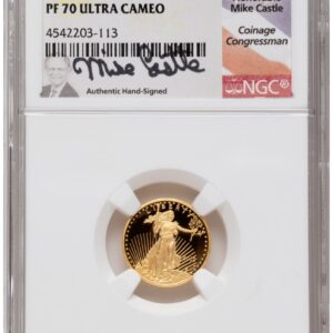 1000 Modern Bullion Coins (2010-W Proof Gold Eagle 1.85 oz Mike Castle)