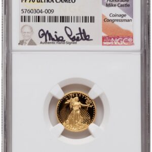1000 Modern Bullion Coins (2013-W Proof Gold Eagle 1.85 oz Mike Castle)