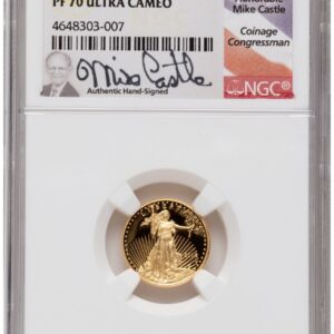 1000 Modern Bullion Coins (2014-W Proof Gold Eagle 1.85 oz Mike Castle)