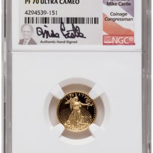 1000 Modern Bullion Coins (2015-W Proof Gold Eagle 1.85 oz Mike Castle)
