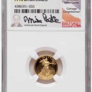 1000 Modern Bullion Coins (2016-W Proof Gold Eagle 1.85 oz Mike Castle)