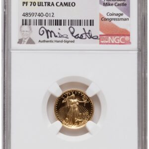 1000 Modern Bullion Coins (2001-W Proof Gold Eagle 1.85 oz Mike Castle)