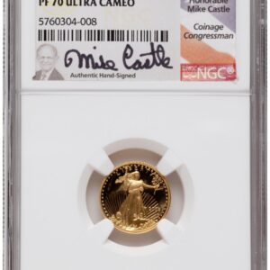1000 Modern Bullion Coins (2003-W Proof Gold Eagle 1.85 oz Mike Castle)