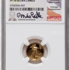 1000 Modern Bullion Coins (2004-W Proof Gold Eagle 1.85 oz Mike Castle)