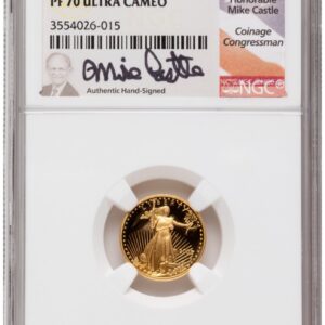 1000 Modern Bullion Coins (2005-W Proof Gold Eagle 1.85 oz Mike Castle)