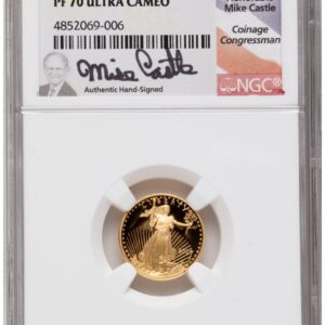 1000 Modern Bullion Coins (2006-W Proof Gold Eagle 1.85 oz Mike Castle)