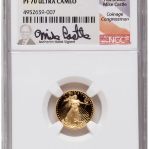 1000 Modern Bullion Coins (2007-W Proof Gold Eagle 1.85 oz Mike Castle)