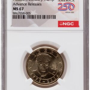 2026 Modern Bullion Coins (2026 Semiquincentennial President Donald J. Trump $1 AR America 250 Label)