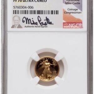 1000 Modern Bullion Coins (1997-W Proof Gold Eagle 1.85 oz Mike Castle)