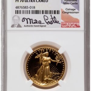 1987 Modern Bullion Coins (1987-P Proof Gold Eagle 1/2 oz Mike Castle)