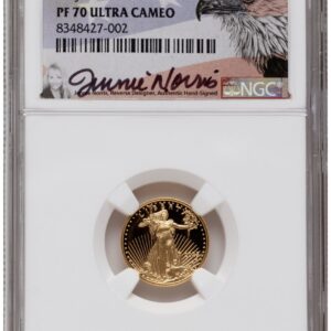 1000 Modern Bullion Coins (2025-W Proof Gold Eagle 1.85 oz ER Jennie Norris Eagle Flag)