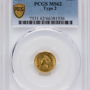 1854 Gold Dollars (1854 G$1 Type Two PCGS Secure)