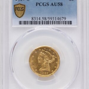 1867-S Liberty Half Eagles (1867-S $5 PCGS Secure)