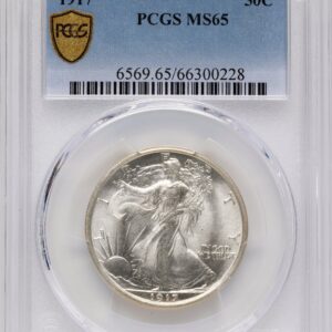 1917 Walking Liberty Half Dollars (1917 50C PCGS Secure)