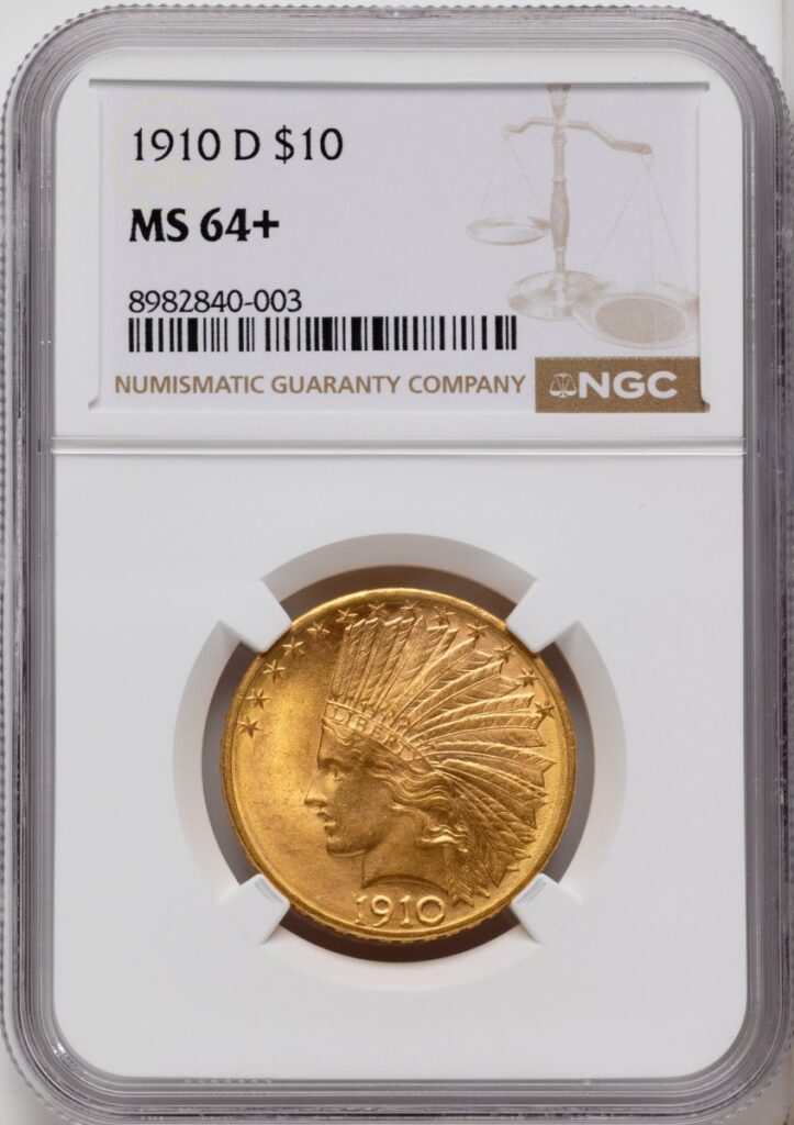1910-D Indian Eagles (1910-D $10 NGC Plus)