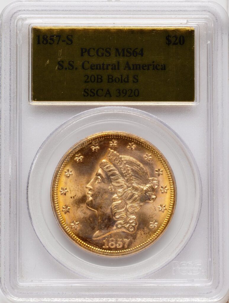 1857-S Liberty Double Eagles (1857-S $20 Bold S)