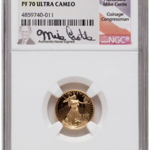 1000 Modern Bullion Coins (2000-W Proof Gold Eagle 1.85 oz Mike Castle)