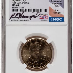 1000 Modern Bullion Coins (2026 Semiquincentennial President Donald J. Trump $1 (Privy Mark) FDI Ron Harrigal America 250)
