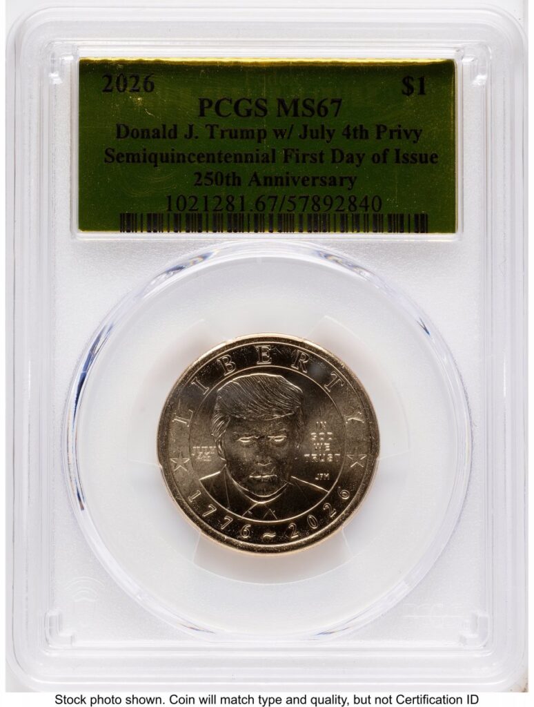 2026 Modern Bullion Coins (2026 Semiquincentennial President Donald J. Trump $1 (Privy Mark) FDI Gold Foil)