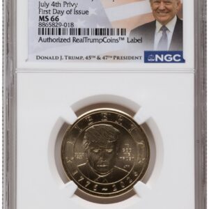 2026 Modern Bullion Coins (2026 Semiquincentennial President Donald J. Trump $1 (Privy Mark) FDI Trump Label)